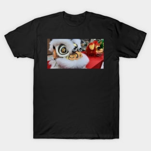 One white and one red Chinese Dragon mask T-Shirt